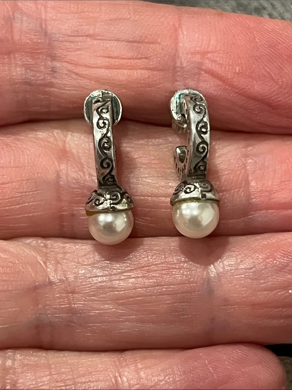 Brighton Mini Pearl Hoop Earrings